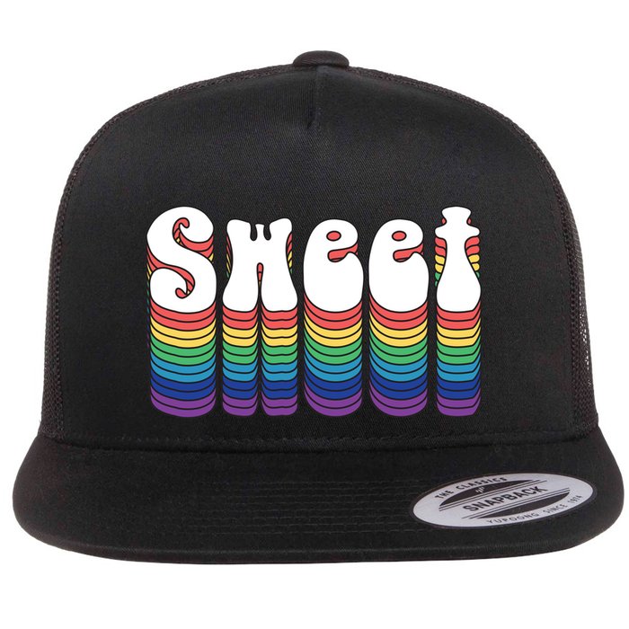 Sweet Groovy Retro 70's Style Flatbill Hat
