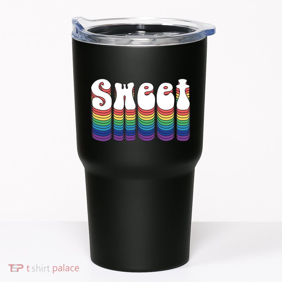 Sweet Groovy Retro 70's Style Tumbler