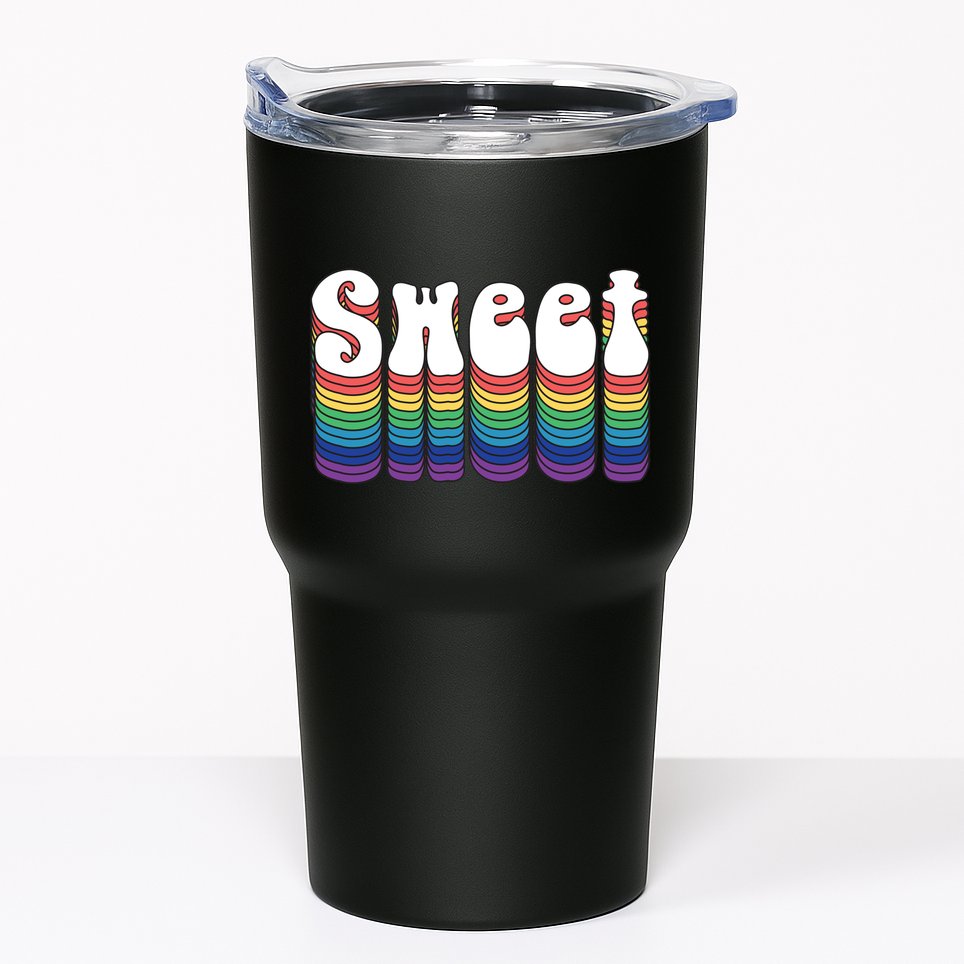 Sweet Groovy Retro 70's Style Tumbler
