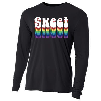 Sweet Groovy Retro 70's Style Cooling Performance Long Sleeve Crew