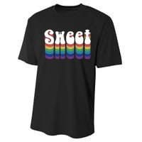 Sweet Groovy Retro 70's Style Performance Sprint T-Shirt