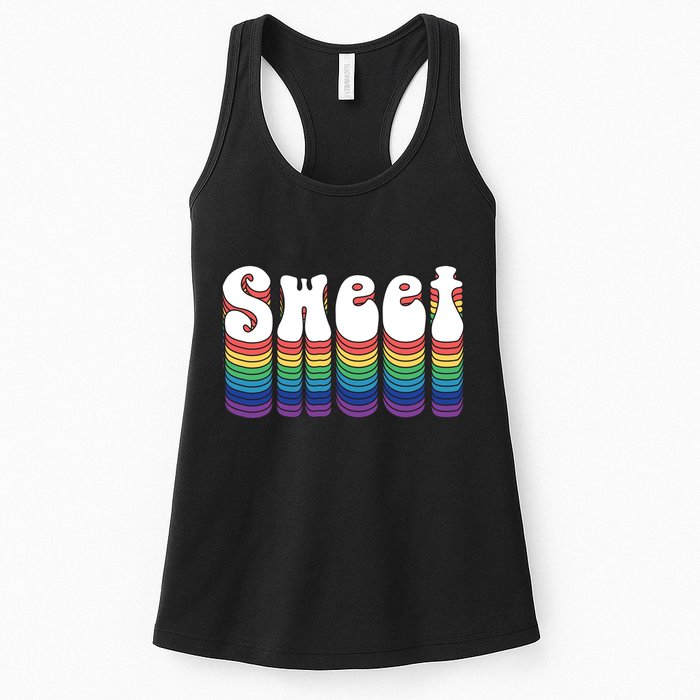 Sweet Groovy Retro 70's Style Womens Tank Top