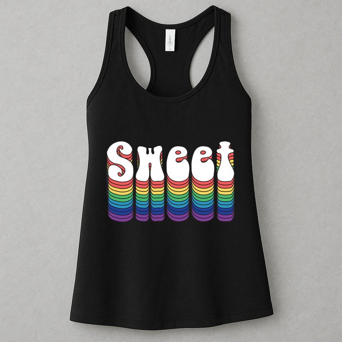 Sweet Groovy Retro 70's Style Womens Tank Top
