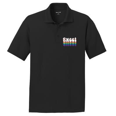 Sweet Groovy Retro 70's Style PosiCharge RacerMesh Polo