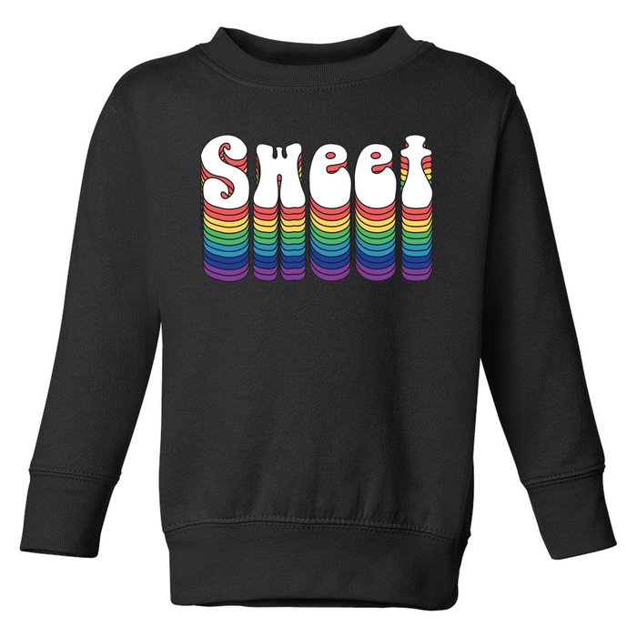 Sweet Groovy Retro 70's Style Toddler Sweatshirt