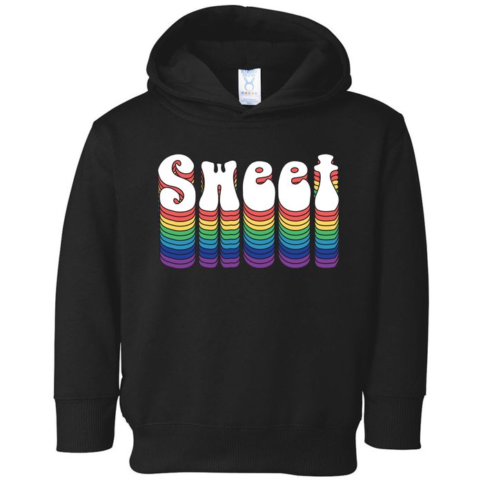 Sweet Groovy Retro 70's Style Toddler Hoodie