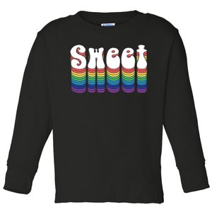 Sweet Groovy Retro 70's Style Toddler Long Sleeve Shirt