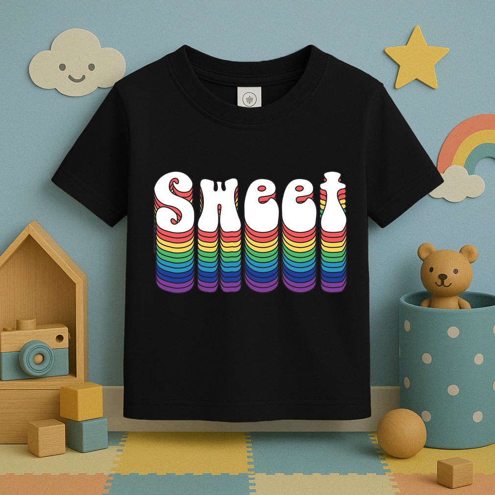 Sweet Groovy Retro 70's Style Toddler T-Shirt