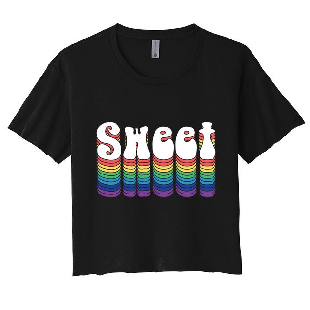Sweet Groovy Retro 70's Style Crop Top
