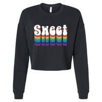 Sweet Groovy Retro 70's Style Cropped Pullover Crew