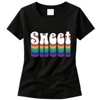 Sweet Groovy Retro 70's Style Womens T-Shirt