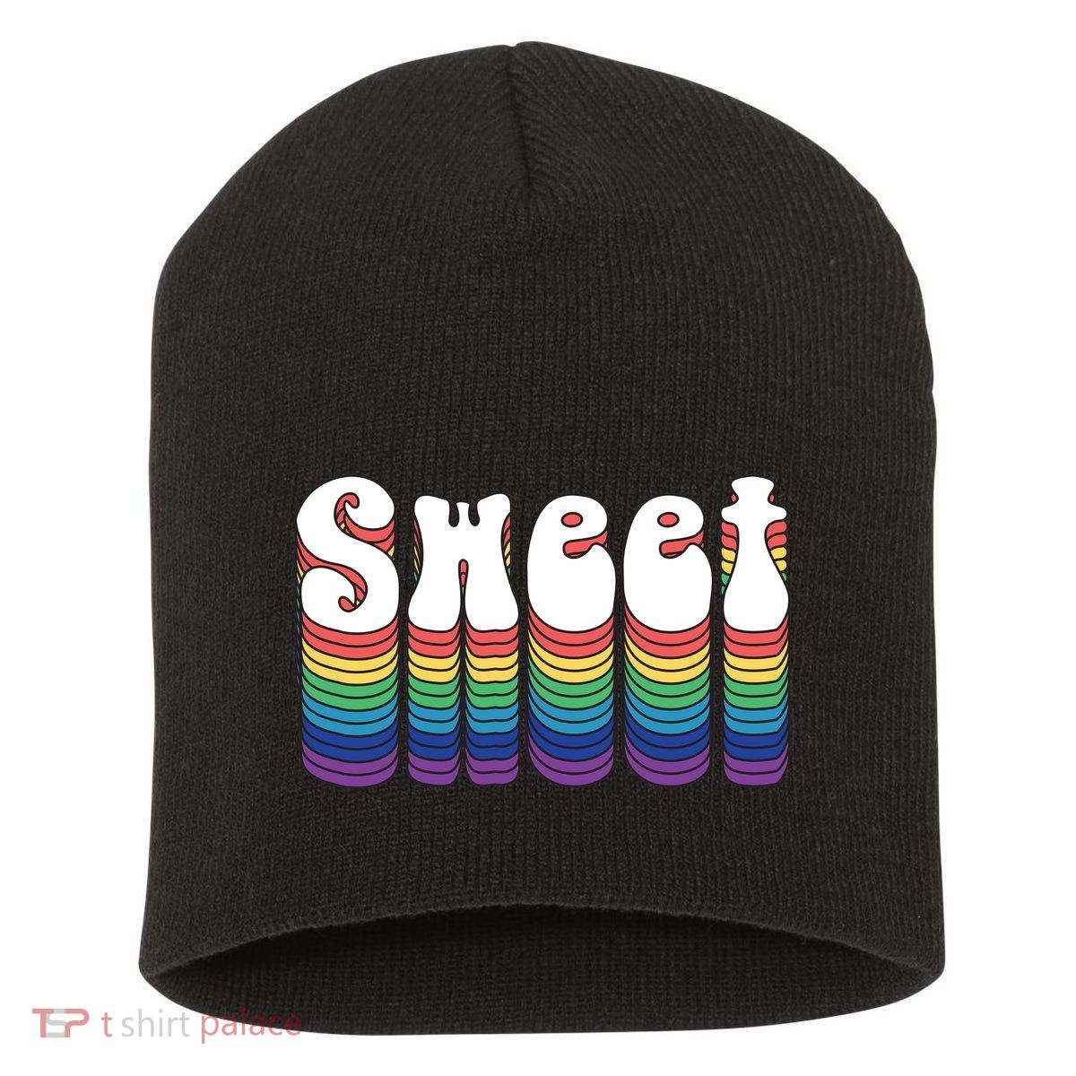 Sweet Groovy Retro 70's Style Short Acrylic Beanie