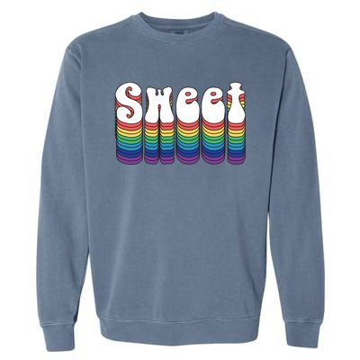 Sweet Groovy Retro 70's Style Garment-Dyed Sweatshirt