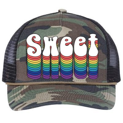 Sweet Groovy Retro 70's Style Retro Rope Trucker Hat Cap