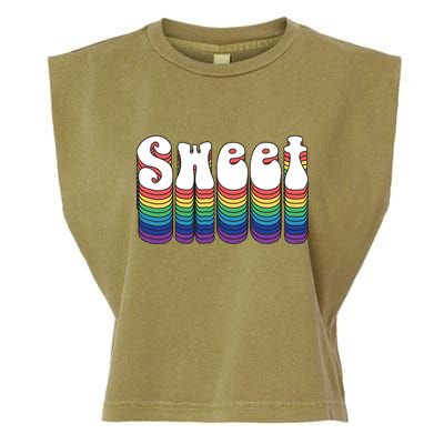 Sweet Groovy Retro 70's Style Garment-Dyed Women's Muscle Tee