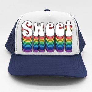 Sweet Groovy Retro 70's Style Trucker Hat