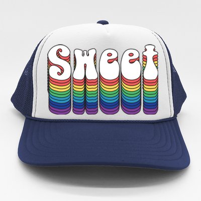 Sweet Groovy Retro 70's Style Trucker Hat