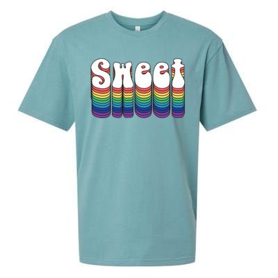 Sweet Groovy Retro 70's Style Sueded Cloud Jersey T-Shirt