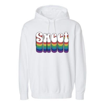 Sweet Groovy Retro 70's Style Garment-Dyed Fleece Hoodie