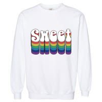 Sweet Groovy Retro 70's Style Garment-Dyed Sweatshirt