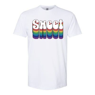 Sweet Groovy Retro 70's Style Softstyle CVC T-Shirt