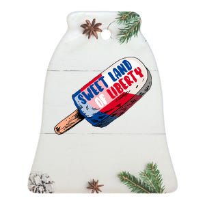 Sweet Land of Liberty Ceramic Bell Ornament