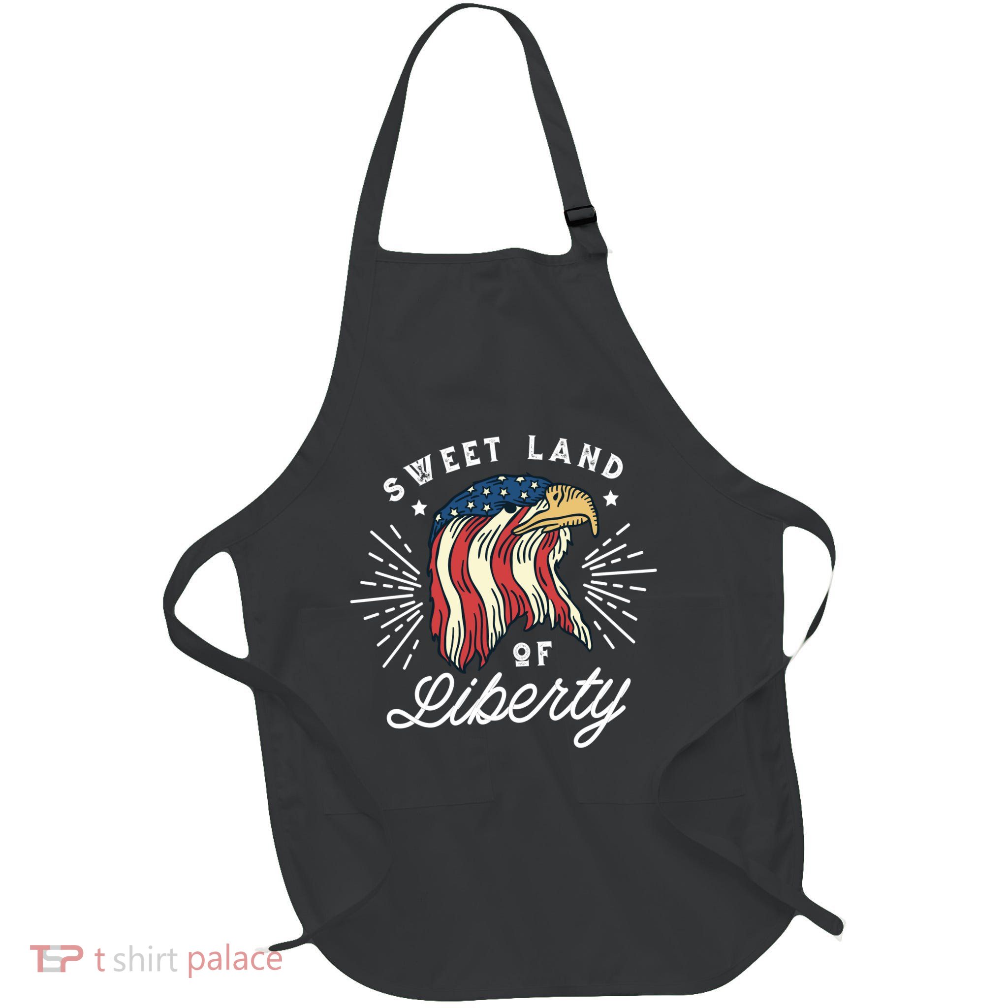 Sweet Land Of Liberty Eagle Full-Length Apron With Pockets