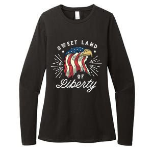 Sweet Land Of Liberty Eagle Womens CVC Long Sleeve Shirt