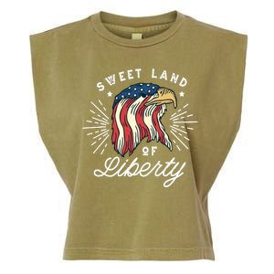 Sweet Land Of Liberty Eagle Garment-Dyed Women's Muscle Tee