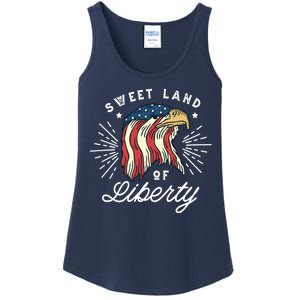 Sweet Land Of Liberty Eagle Ladies Essential Tank