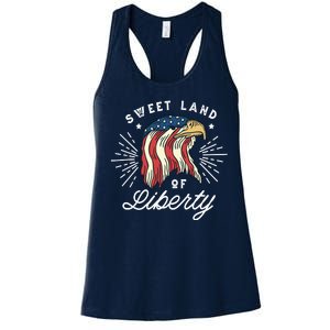 Sweet Land Of Liberty Eagle Women's Racerback Tank