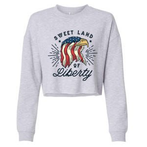 Sweet Land Of Liberty Eagle Cropped Pullover Crew