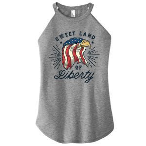 Sweet Land Of Liberty Eagle Women's Perfect Tri Rocker Tank