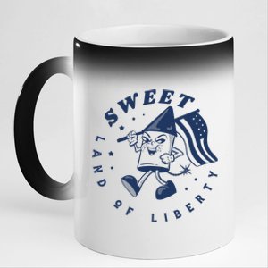 Sweet Land Of Liberty Firework 11oz Black Color Changing Mug