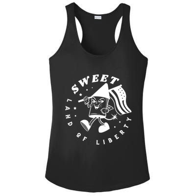 Sweet Land Of Liberty Firework Ladies PosiCharge Competitor Racerback Tank