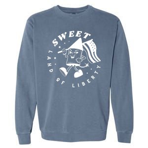 Sweet Land Of Liberty Firework Garment-Dyed Sweatshirt