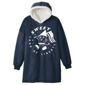 Sweet Land Of Liberty Firework Hooded Wearable Blanket