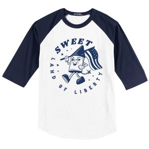 Sweet Land Of Liberty Firework Baseball Sleeve Shirt