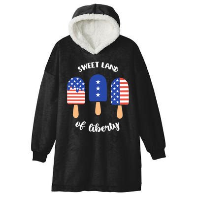 Sweet Land Of Liberty Ice Cream Pops Hooded Wearable Blanket