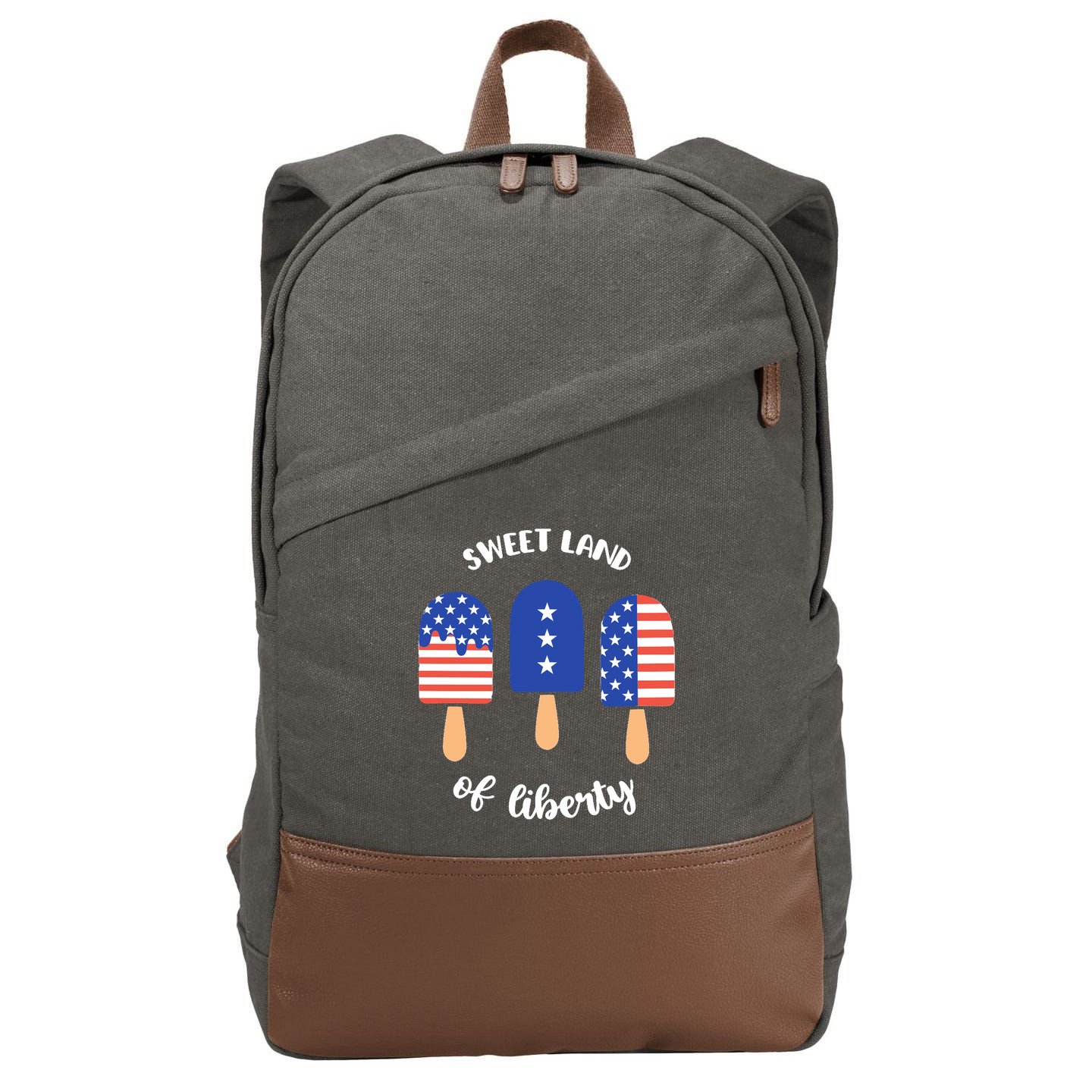 Sweet Land Of Liberty Ice Cream Pops Cotton Canvas Backpack