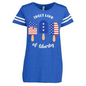 Sweet Land Of Liberty Ice Cream Pops Enza Ladies Jersey Football T-Shirt