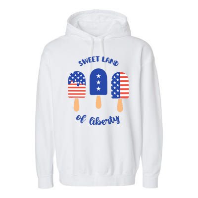 Sweet Land Of Liberty Ice Cream Pops Garment-Dyed Fleece Hoodie