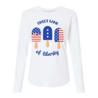 Sweet Land Of Liberty Ice Cream Pops Womens Cotton Relaxed Long Sleeve T-Shirt