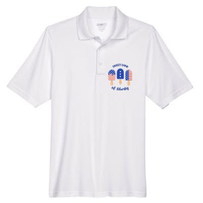 Sweet Land Of Liberty Ice Cream Pops Men's Origin Performance Piqué Polo