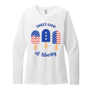 Sweet Land Of Liberty Ice Cream Pops Womens CVC Long Sleeve Shirt