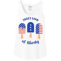 Sweet Land Of Liberty Ice Cream Pops Ladies Essential Tank