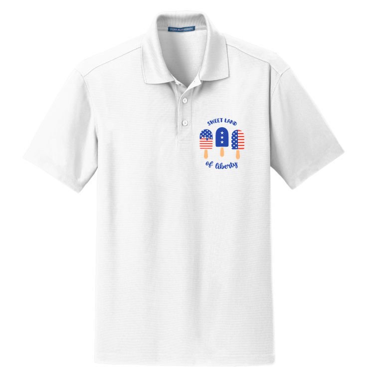 Sweet Land Of Liberty Ice Cream Pops Dry Zone Grid Polo