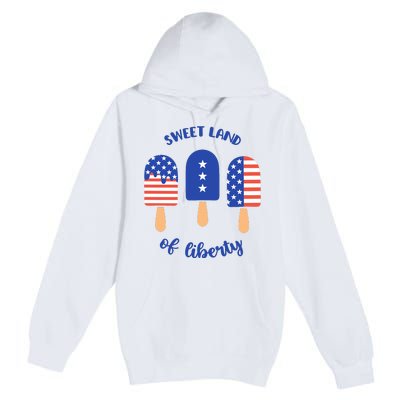 Sweet Land Of Liberty Ice Cream Pops Premium Pullover Hoodie