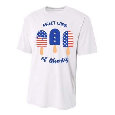 Sweet Land Of Liberty Ice Cream Pops Performance Sprint T-Shirt