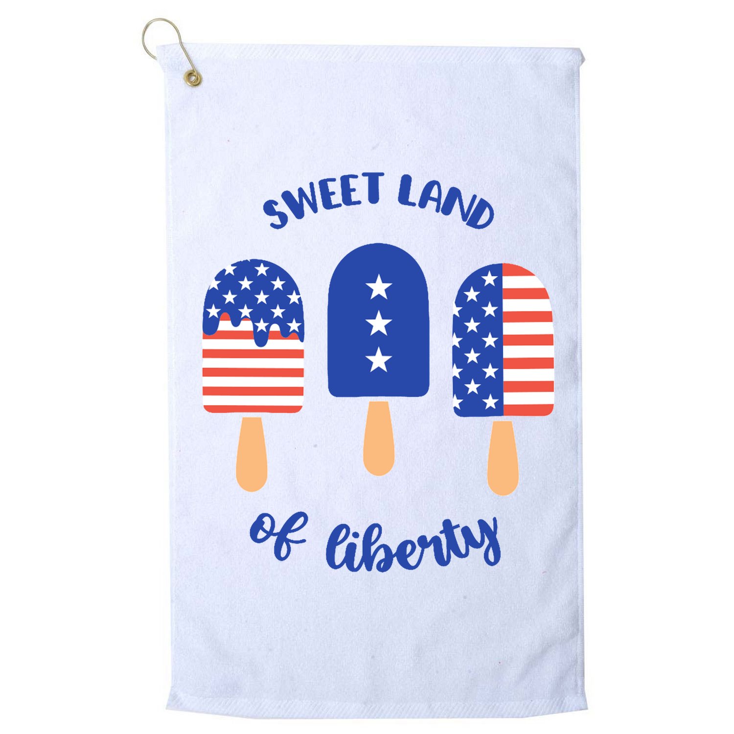 Sweet Land Of Liberty Ice Cream Pops Golf Towel